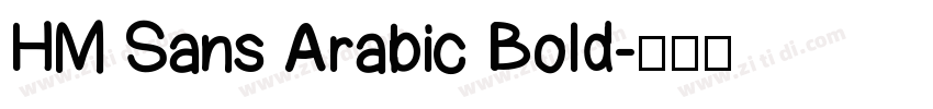HM Sans Arabic Bold字体转换